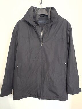 MEN'S WEATHERPROOF DOUBLE ZIP HOODED JACKET SIZE MEDIUM